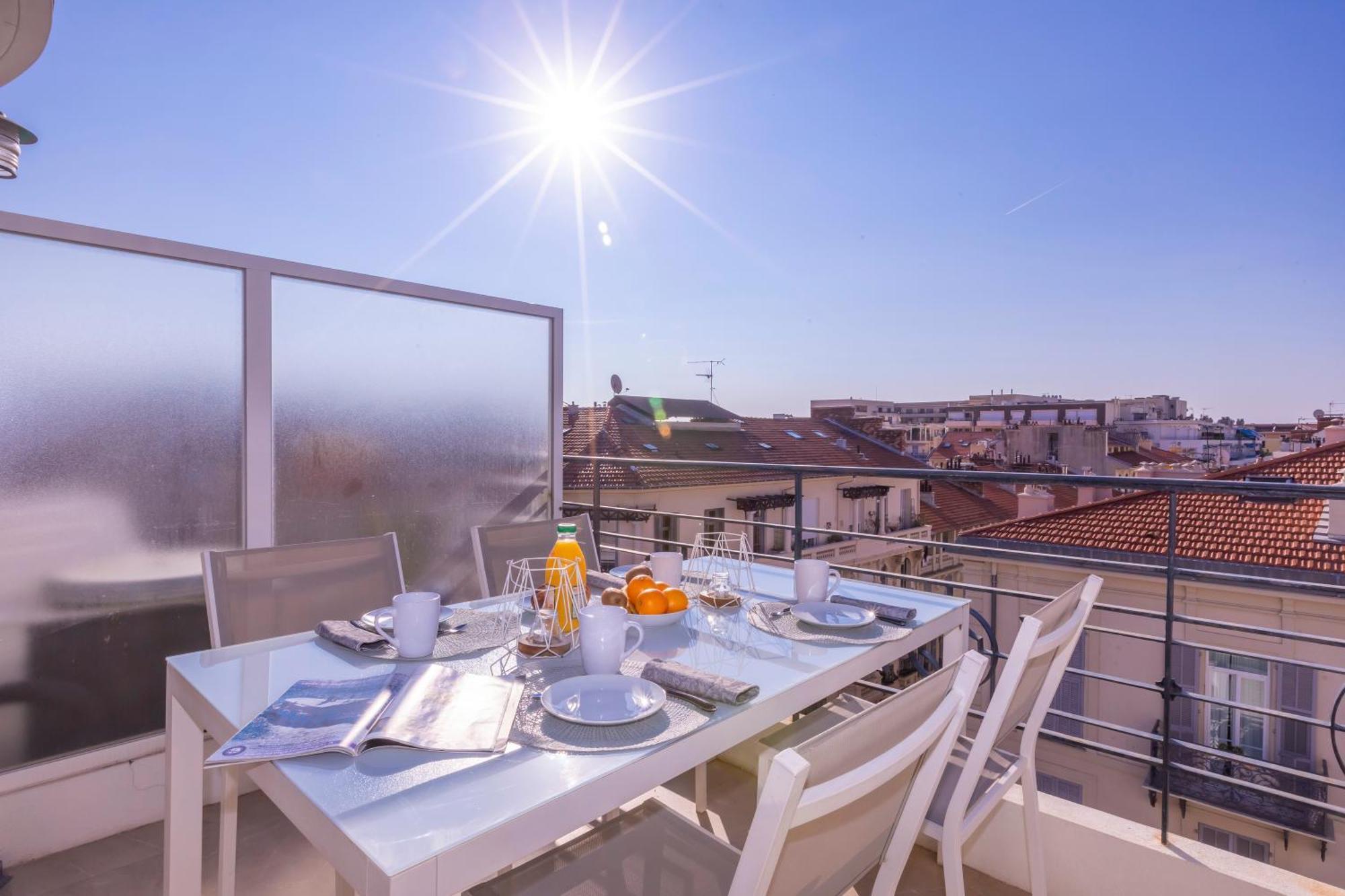 Rooftop At Palais De La Buffa - Happy Rentals Nice Dış mekan fotoğraf