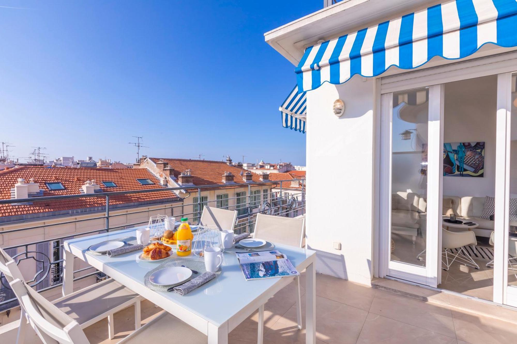 Rooftop At Palais De La Buffa - Happy Rentals Nice Dış mekan fotoğraf